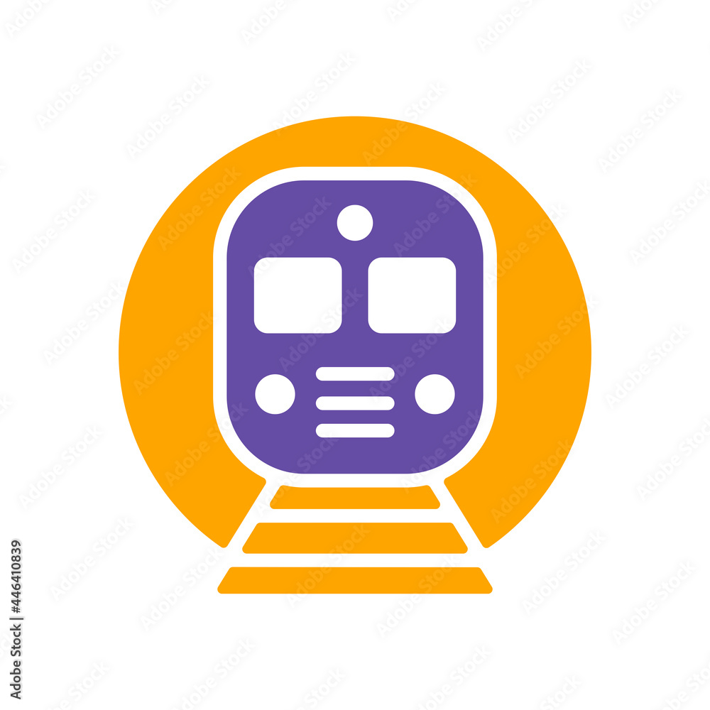Subway underground metro train vector glyph icon Subway underground metro train vector glyph icon