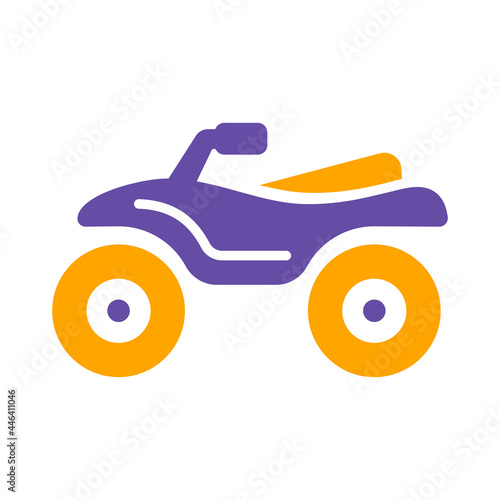 ATV rider, Quad bike flat vector glyph icon
