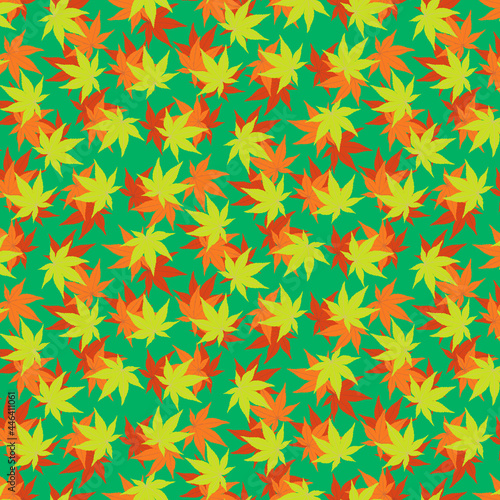 カエデの落ち葉のシームレスパターン