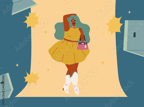 Female body positive model
