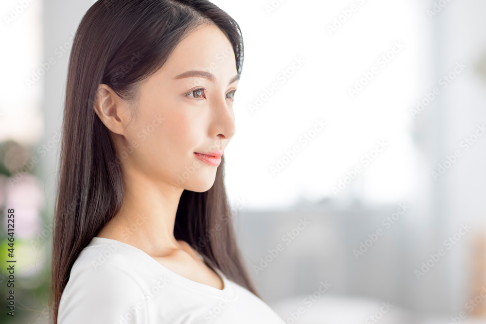side view of beautiful young beauty face with clean healthy skin side view of beautiful young beauty face with clean healthy skin