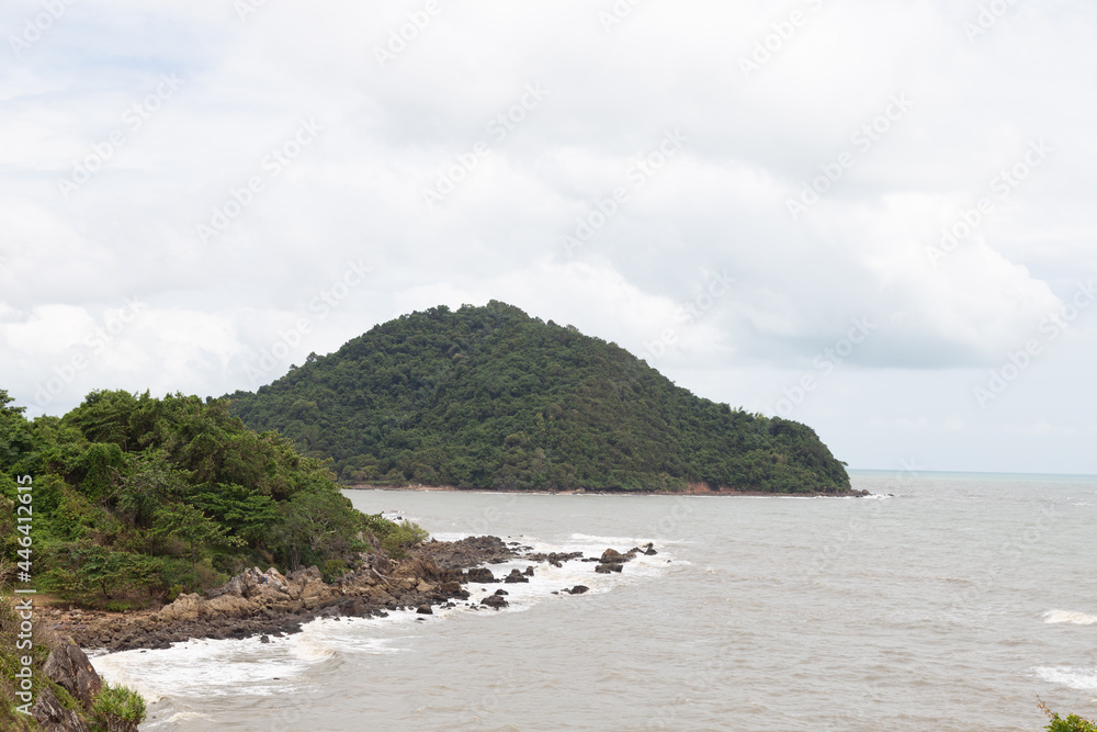 Island in the middle of the sea at Chanthaburi Province, Thailand