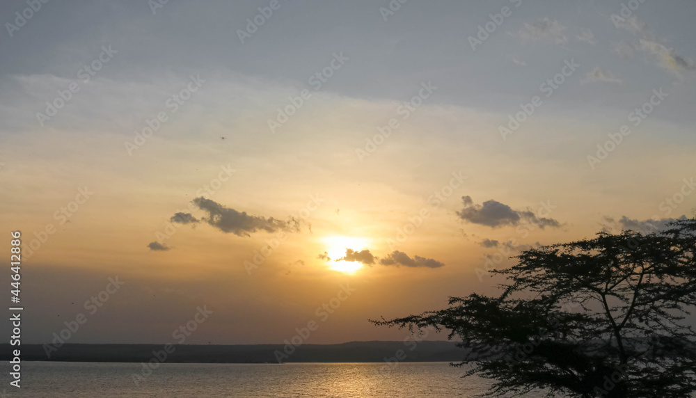 Sunset by the Lake