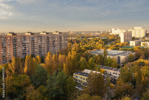 Urban cityscape in autumn. Moscow