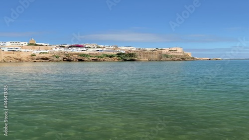 Panoramic scenery of the kasbah of oudayas in the bou regreg river in Rabat,Morocco photo