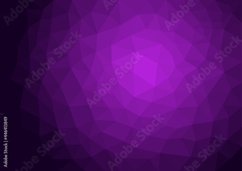 Purple vector polygon abstract layout. Colorful illustration in polygonal style with radial gradient. Brand new design for your business.