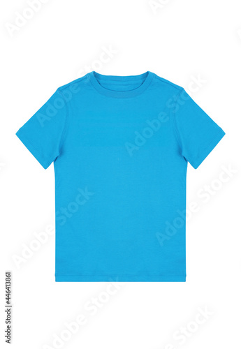 Child blue blank T-shirt template