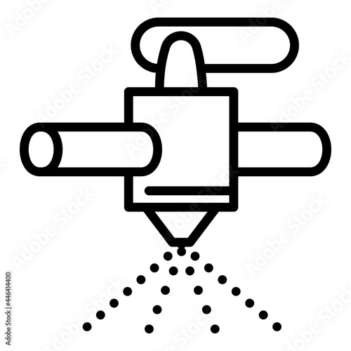 Water tap irrigation icon. Outline water tap irrigation vector icon for web design isolated on white background