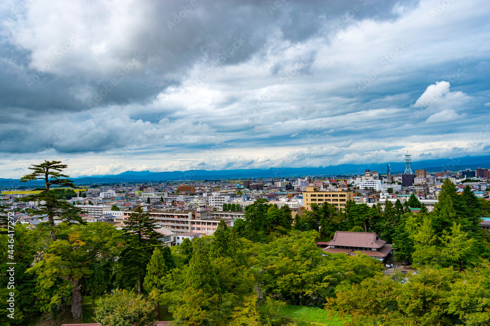 Cityscape in Aizuwakamatsu city 