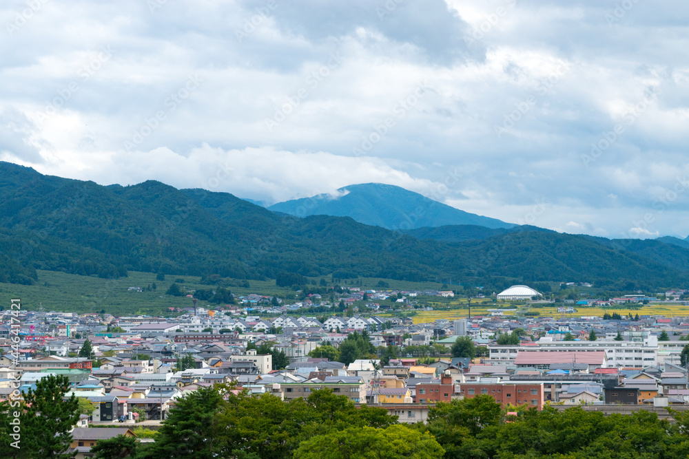Obraz premium Cityscape in Aizuwakamatsu city 