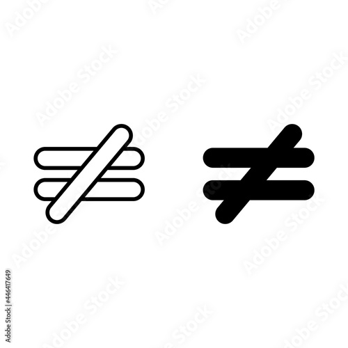 Not equal icon