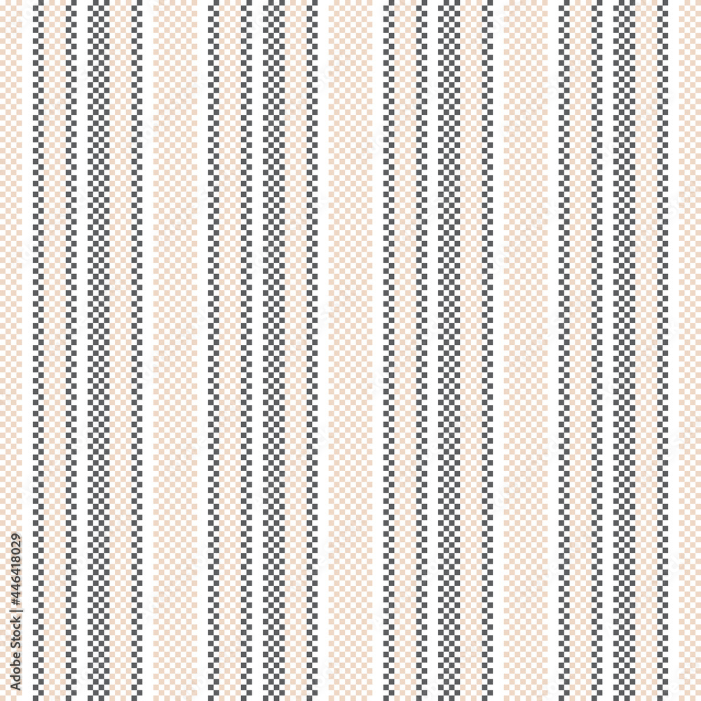 Seamless stripe pattern in pink, grey, white. Light textured pixel