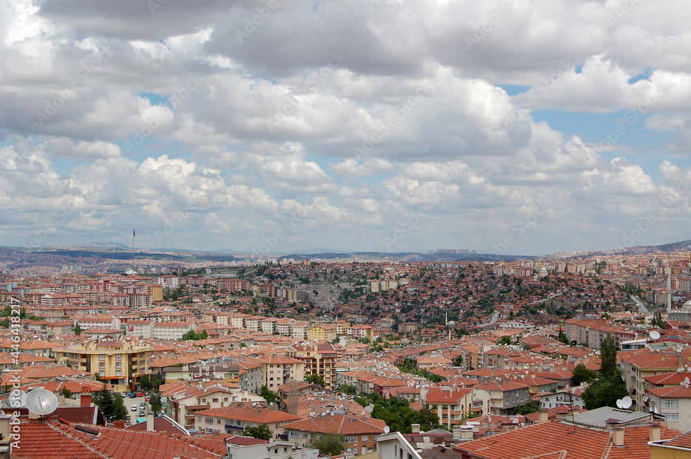 panorama of the old turkish city