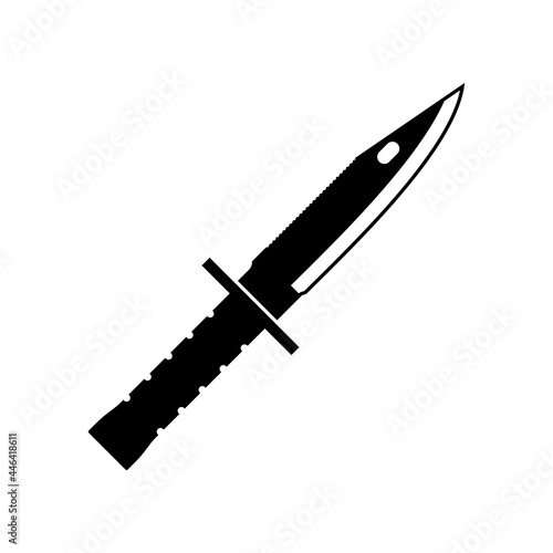 military knife vector isolated on white background