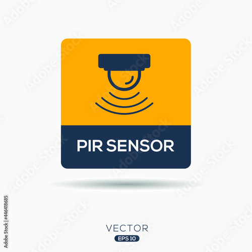 Creative (PIR sensor) Icon ,Vector sign.