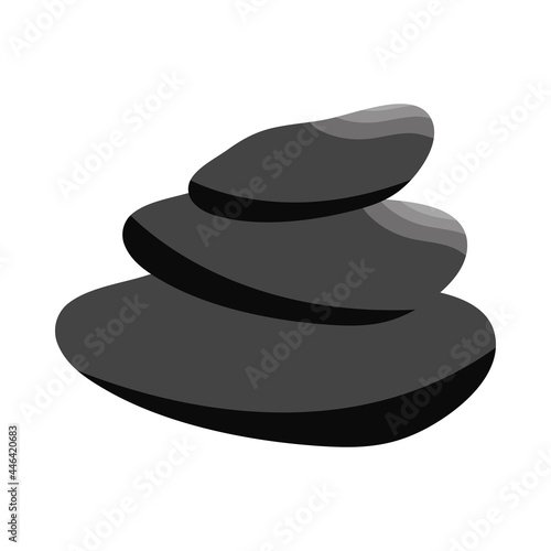 black hot stones