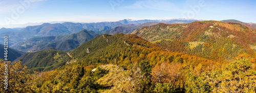 Autumn landscape in Comanegra Peak, La Garrotxa, Spain