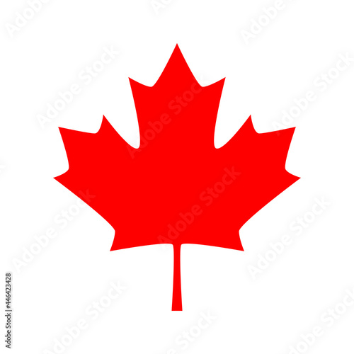 Canadian maple leaf vector icon. Red maple leaf