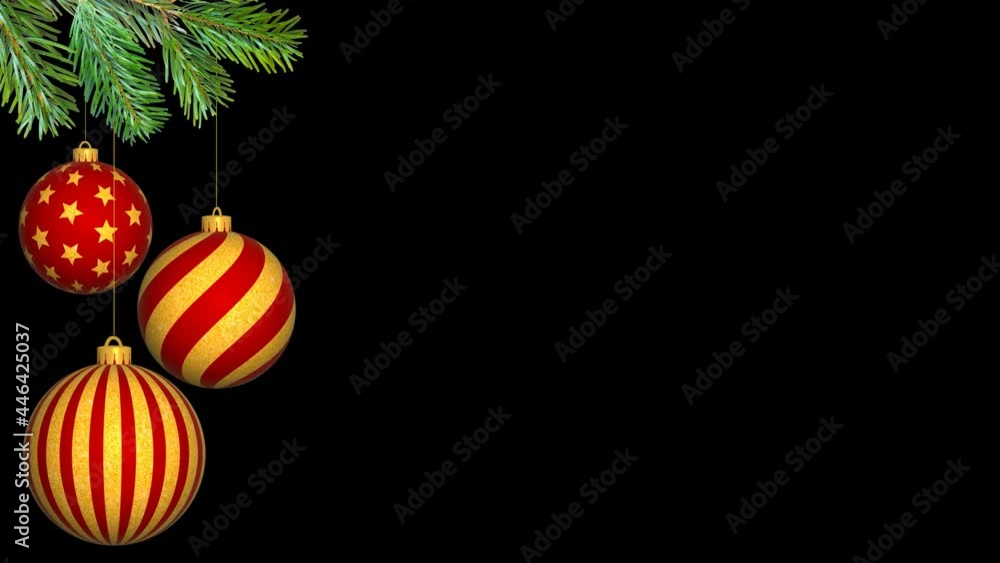 Beautiful Christmas red balls with golden glittering surface. PNG codec ...