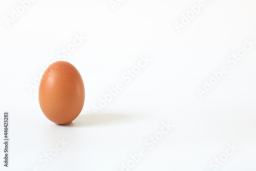 single chicken egg on white background , isolated