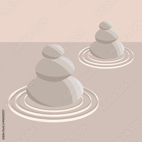Canvas Print zen garden meditation stones