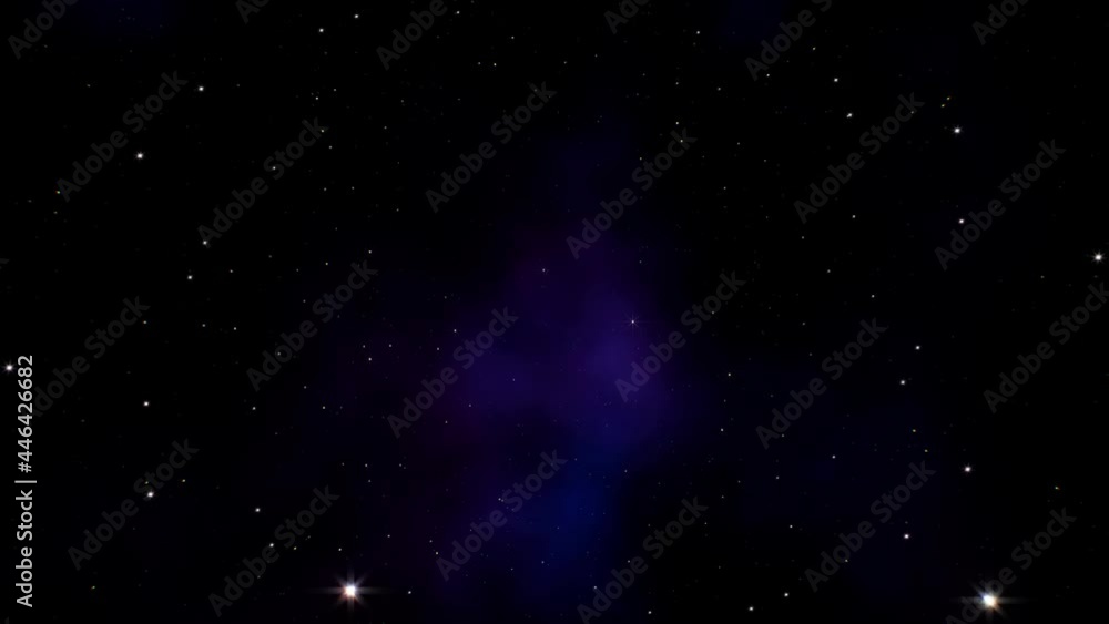 Shining Stars on the Blue Nebula Sky Shining Stars on the Blue Nebula Sky