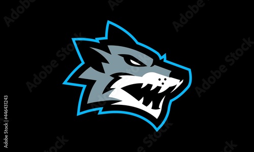 Wolf sports vector mascot logo design