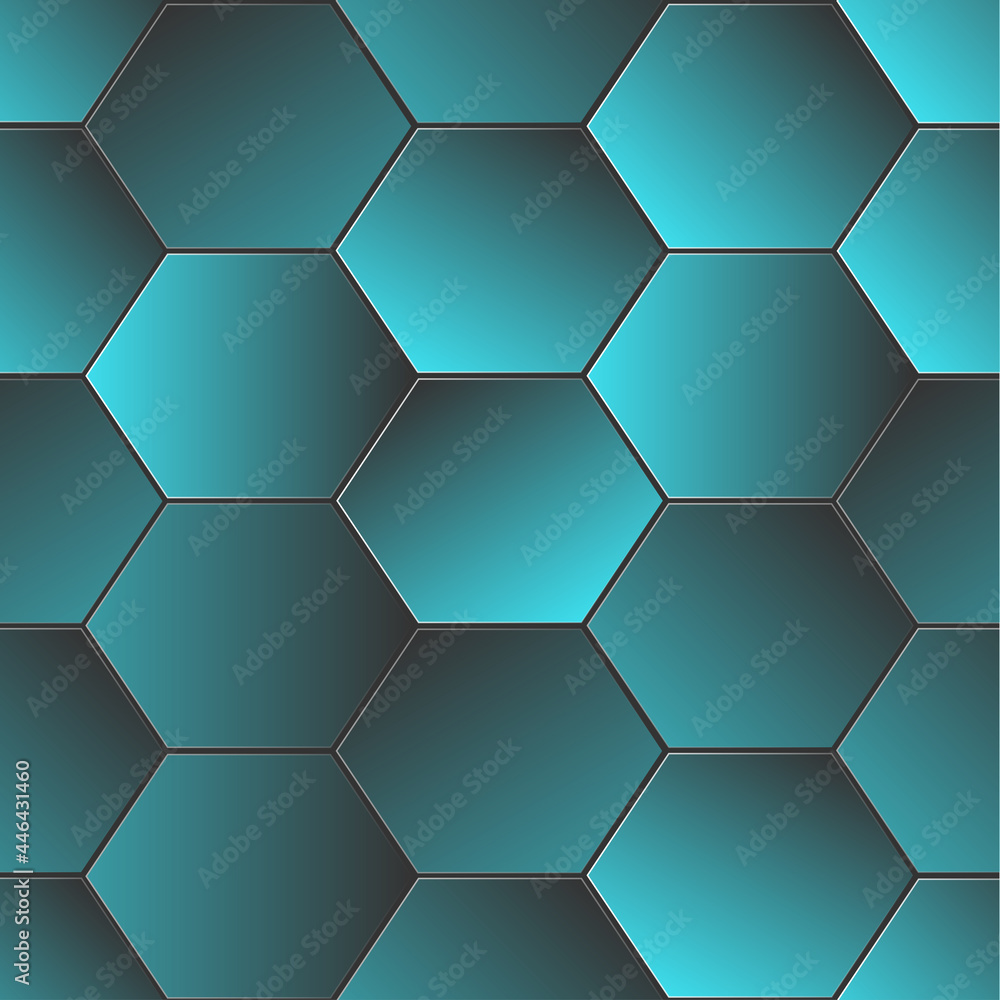 blue mirror pattern background. Seamless honeycomb geometric hexagon. Duplicate the digital pattern. for backgrounds, fabrics, wrapping paper, packaging. Vector illustration blue mirror pattern background. Seamless honeycomb geometric hexagon. Duplicate the digital pattern. for backgrounds, fabrics, wrapping paper, packaging. Vector illustration
