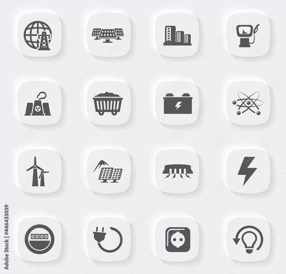 BIO Fuel industry icons set BIO Fuel industry icons set