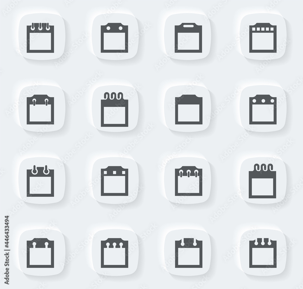 calendar icon set