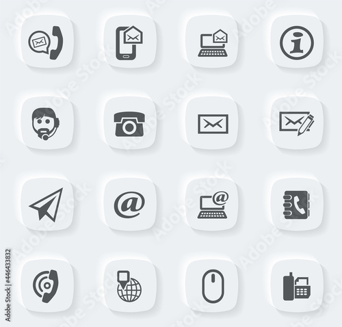 Contact us icons set