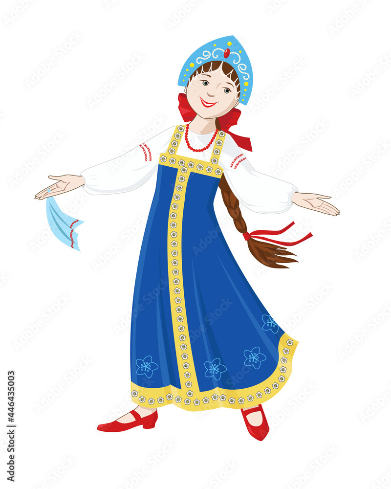 Young Russian dancing girl