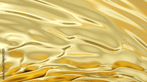 Abstract golden liquid background. Golden wave background. Gold texture. Lava, nougat, caramel, amber, honey, oil. 