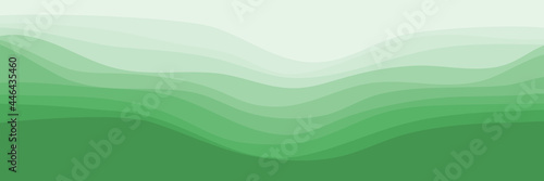 green nature landscape flat design vector illustration for wallpaper, background, backdrop, template, banner and design template