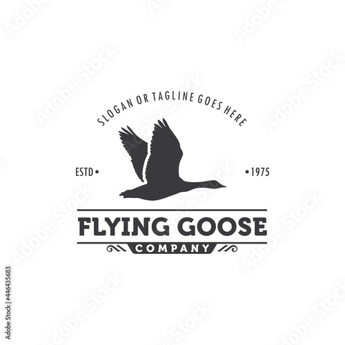 Goose Gees Swan Mallard Duck Logo Design Vector Image