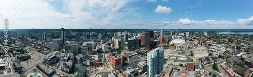 Aerial panorama of Hamilton  Ontario  Canada city center