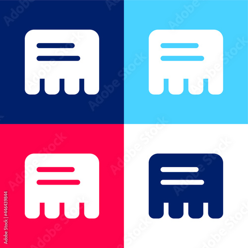 Advert blue and red four color minimal icon set