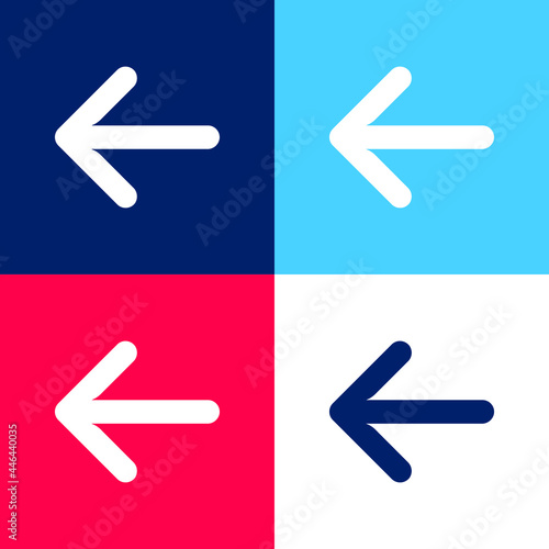 Arrow blue and red four color minimal icon set