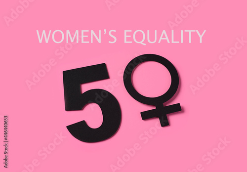 text womens equality and number 50