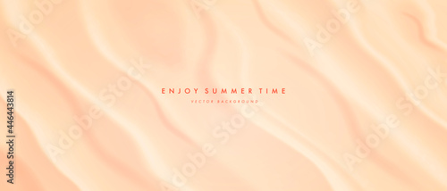 Summer beach horizontal background. Realistic beach sand texture. Vector illustration