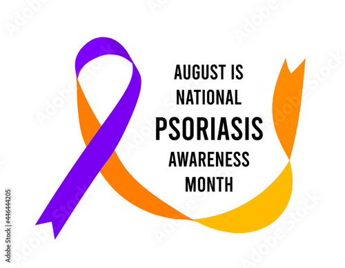 August is national psoriasis awareness month. Vector illustration