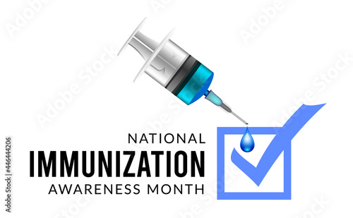 National Immunization Awareness Month. Vector