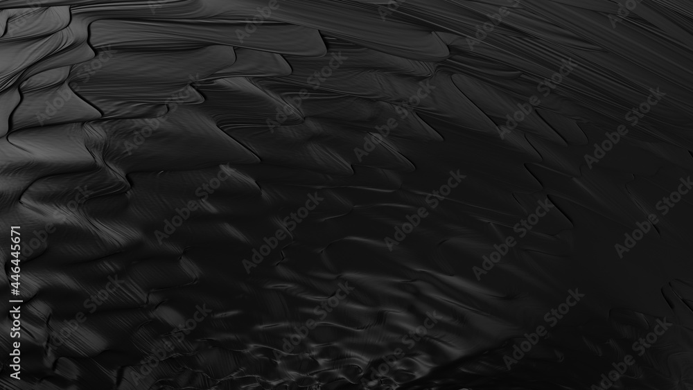 Abstract black background. Smooth black wave. Black Liquid lava. Dark luxury texture. Abstract black background. Smooth black wave. Black Liquid lava. Dark luxury texture.