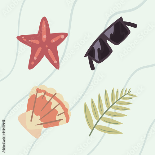 four bon voyage icons