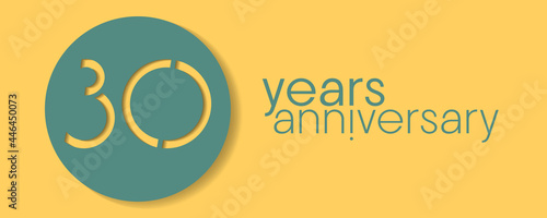 30 years anniversary vector icon, logo. Design element with graphic style number