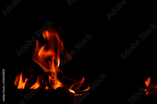 Natural flames on a radical black background. Ready for use with Adobe Photoshop in screen mode. © Людмила Бандурина