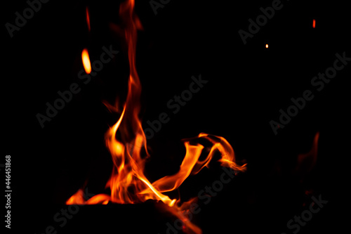 Natural flames on a radical black background. Ready for use with Adobe Photoshop in screen mode. © Людмила Бандурина