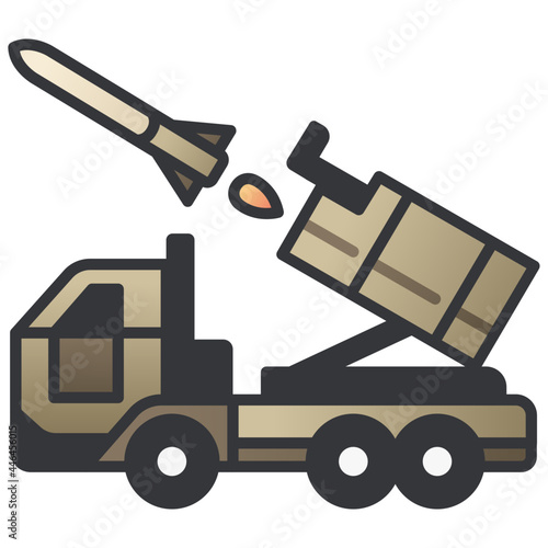 missiles launcher car icon