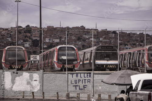Old wagons of the Caracas metro