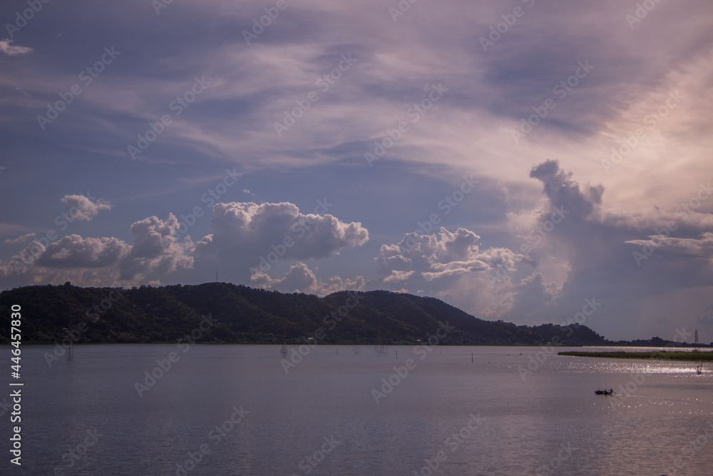 Clouds over the Caribbean sea in La Guaira, Venezuela